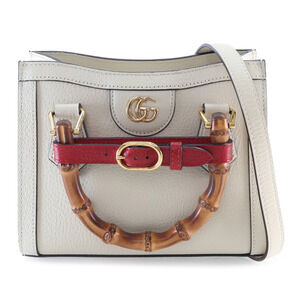 Pre-Loved Gucci Small Calfskin Bamboo Diana Tote